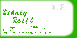 mihaly reiff business card